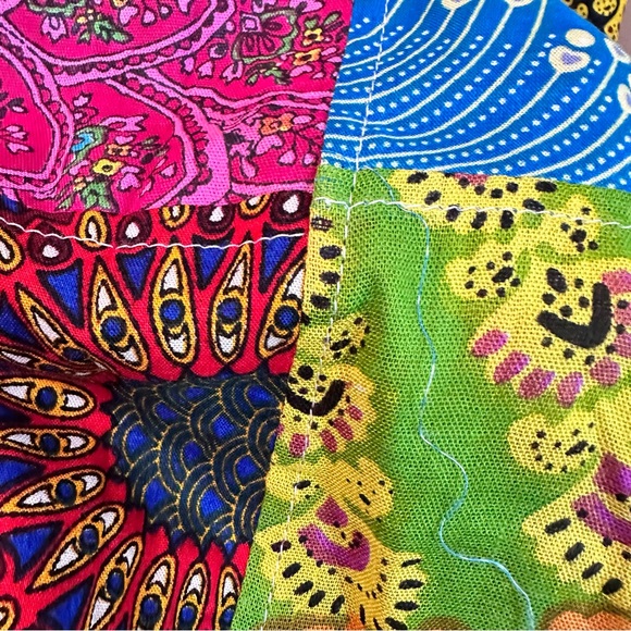 NWT Patchwork Palazzo Vibrant Multicolor Pants - Picture 6 of 13